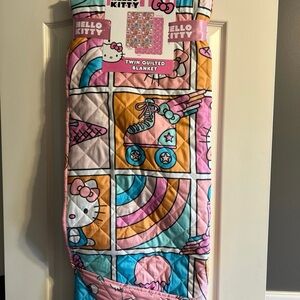 Hello Kitty Pink and Orange Quilted Blanket